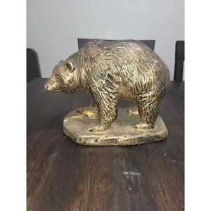 West Art Gold Stained  Grizzly Bear